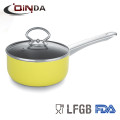 nonstick saucepan with stainless steel handle aluminum